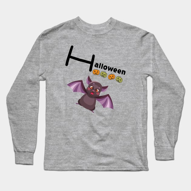 CUTE HALLOWEEN BAT Long Sleeve T-Shirt by O.M design